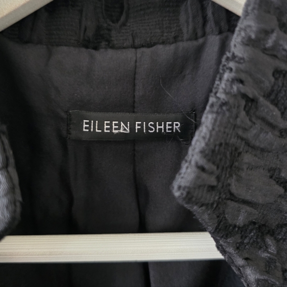 Eileen Fisher L Modern Contemporary Feminine Water Lilly Silk Blend Swing Blazer - Picture 3 of 15